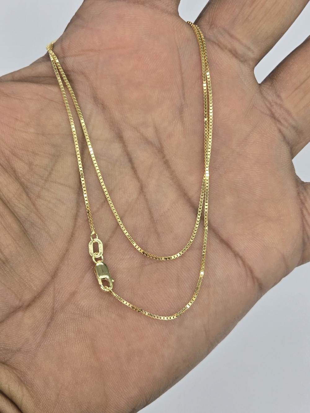 10kt Real Gold Box Chain 0.7mm 16 Inches